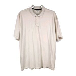 St Johns Bay Men's Polo Collared Shirt 2XL Tall Classic Polo Cream‎ Sport